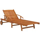 Ležalnik 2 kosa trden akacijev les, (20663067) | Shoptok.si