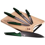 Berlinger Haus BH/2706 set nožev z rezalno desko iz bambusa, smaragdno zelena, 6 kosov, emerald collection | Shoptok.si