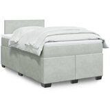 Maison Chic Box spring postelja - Vzmetna postelja z vzmetnico svetlo siva 120x200 cm žamet SL23274, (21892093) | Shoptok.si