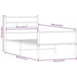  Okvir kreveta bez madraca dimljena boja hrasta 90x190 cm drveni | shoptok.hr