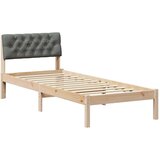 vidaXL Kovinska posteljna konstrukcija rjava in temno siva 75 x 190 cm, (5000084045) | Shoptok.si