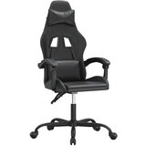  Okretna igraća stolica crna od umjetne kože | shoptok.hr