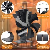 TOMERSUN 6-listni ventilator za peč na toploto | Shoptok.si