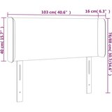  LED uzglavlje smeđesivo 103x16x78/88 cm od tkanine | shoptok.hr