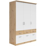 Lesnina-XXXL omara za oblačila brando, bela, hrast, š. 136 cm | Shoptok.si