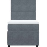 vidaXL Box spring krevet s madracem tamnosivi 90x200 cm baršunasti | shoptok.hr