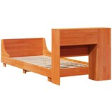  Posteljni okvir brez vzmetnice voščeno rjav 100x200 cm borovina | Shoptok.si