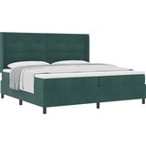 vidaXL Box Spring Posteljo z Blazino Temno Zelena 200x200 cm Žamet, (22050073) Cene