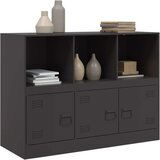 vidaXL Komoda črna 99x39x73 cm jeklo | Shoptok.si