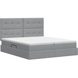  Krevet s od storage s pohranom Svjetlosiva 200 x 200 cm Tkanina | shoptok.hr