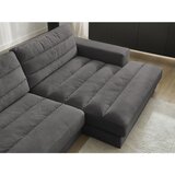 Bobochic Paris Antracitno siva baršunasti kutna garnitura (s desnim kutom/s ležaljkom) Sierra – | shoptok.hr