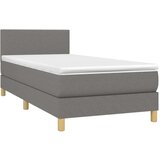  S oprugama i madracem tamnosivi 90x200 cm od tkanine | shoptok.hr