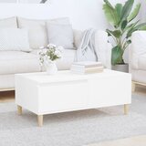 vidaXL Klubska mizica bela 90x50x36,5 cm inženirski les | Shoptok.si