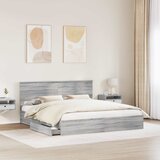  Krevet s od storage Siva Sonoma 180 x 200 cm Konstruirano drvo | shoptok.hr