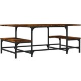  The Living Store Klubska mizica dimljeni hrast 100x50,5x40 cm inženirski les - Klubska Mizica, (21444838) | Shoptok.si