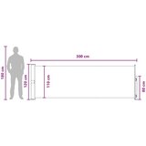  Zložljivo stransko senčilo Antracit 300 x 120 cm Poliester, (5000247843) | Shoptok.si