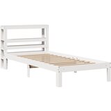 vidaXL Okvir kreveta s uzglavljem bijeli 75x190 cm od borovine | shoptok.hr