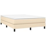  Za krevet s oprugama krem 140 x 190 cm od tkanine | shoptok.hr
