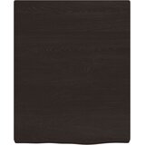  Zidna polica tamnosmeđa 40x50x(2-4) cm od obrađene hrastovine | shoptok.hr