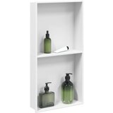 vidaXL Niša za tuš mat bijela 32x62x9 cm nehrđajući čelik | shoptok.hr