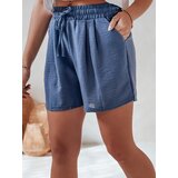 DStreet Spodenki damskie lniane RELAX TIME niebieskie | Shoptok.si