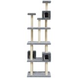 vidaXL Penjalica za mačke sa stupovima za grebanje svjetlosiva 188 cm | shoptok.hr