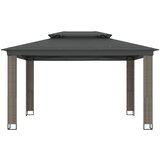  Sjenica s dvostrukim krovom antracit 3,94x2,96 m čelična | shoptok.hr