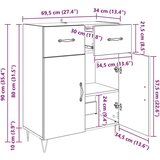  Kreveta Crni hrast 69 5 x 34 x 90 cm Konstruirano drvo | shoptok.hr