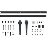  Drsna vrata s kompletom vodil 85x210 cm trdna borovina, (20999110) | Shoptok.si