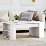 vidaXL Klubska mizica bela 102x55x42 cm inženirski les Cene