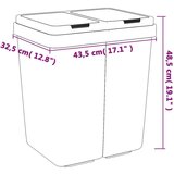  Dvostruka kanta bijela 2 x 25 L | shoptok.hr