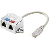 Renkforce RJ45 omrežni T-adapter CAT 6 [2x RJ45 vtičnica - 1x RJ45 vtič] 15.00 cm kovinska, (20428655) | Shoptok.si