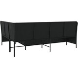  Vrtna sofa L-oblika s jastucima crna od poliratana | shoptok.hr