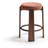 Kave Home Barsko stol iz masivnega jesena v barvi terakote/v temni naravni barvi (višina sedeža 75 cm) Granite – | Shoptok.si
