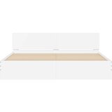 vidaXL Okvir za krevet s uzglavljem i LED bijeli 180x200 cm | shoptok.hr