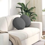 vidaXL Jastučići za sjedenje 2 pcs Tamno siva Ø40 x 13 cm tkanina | shoptok.hr