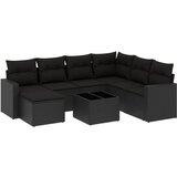 Maison Chic Seti vrtnega pohištva - Vrtna garnitura - Vrtni pohištvo set 8-delna z blazinami črn poli ratan, (21800234) | Shoptok.si