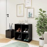 vidaXL Omara za čevlje visok sijaj siva 105x35,5x70 cm iverna plošča Cene