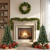  Set mini božićnih drvaca 120 cm 275 LED lampica Topla bijela | shoptok.hr