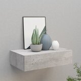 vidaXL Stenska polica s predalom betonsko siva 40x23,5x10 cm mediapan, (20620575) | Shoptok.si