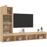 vidaXL Komplet TV omaric LED 4-delni sonoma hrast inženirski les | Shoptok.si