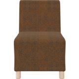 vidaXL Sofa stol z blazino 2 pcs Rjava 55 cm Umetno semiš usnje | Shoptok.si