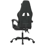  Igraća stolica od umjetne kože s osloncem za noge Crna i siva | shoptok.hr