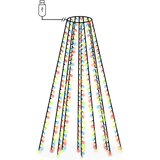  Mrežasta svjetla za božićno drvce 250 LED žarulja šarena 250 cm | shoptok.hr