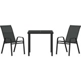  Vrtni set za objed 3 pcs Crna Čelik s prahom | Eponuda.ba