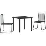 vidaXL set blagovanja za vrt - crni poliratan | shoptok.hr