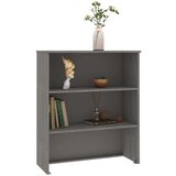  Zgornja omarica hamar svetlo siva 85x35x100 cm trdna borovina, (20656243) | Shoptok.si