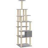  Penjalica za mačke sa stupovima za grebanje svjetlosiva 183 cm | shoptok.hr