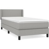 The Living Store Box spring postelja z vzmetnico svetlo siva 90x190 cm blago - Box Spring Postelja, (21520954) | Shoptok.si