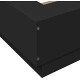 vidaXL Posteljni okvir z LED lučkami črn 90x200 cm inženirski les | Shoptok.si